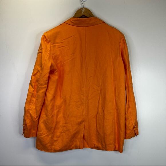 Ashley Park x RTR Linen Blend Blazer jacket orange - M - Picture 8 of 13